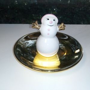 LC Lauren Conrad Snowman Trinket Tray